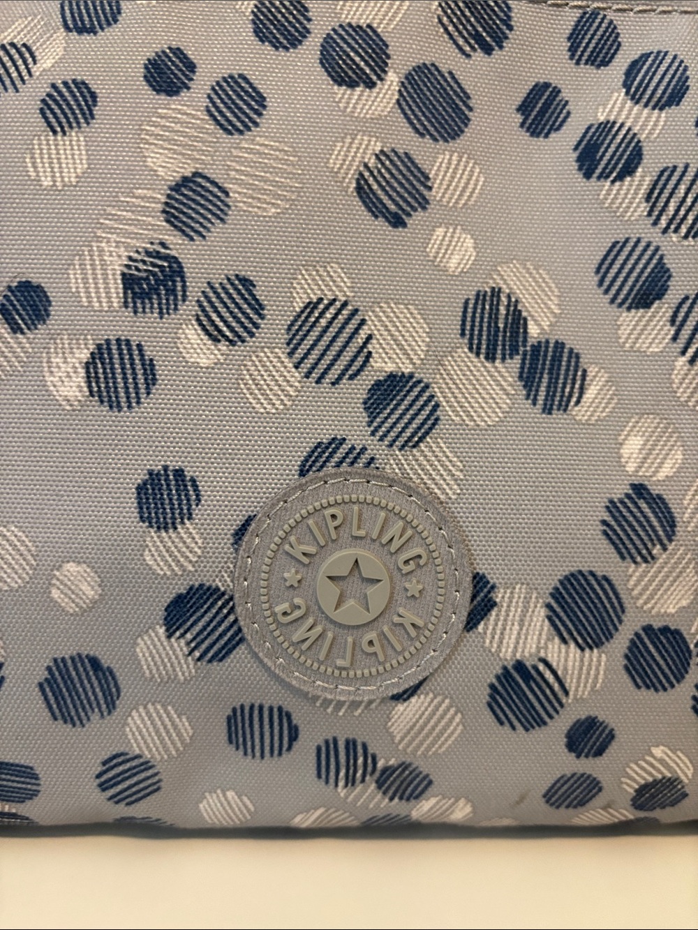 Kipling Women's Gray Blue Dot Nylon Crossbody Bag - Picture 11 of 11